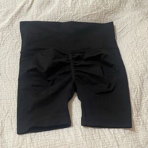 Black High-Waisted Biker Shorts